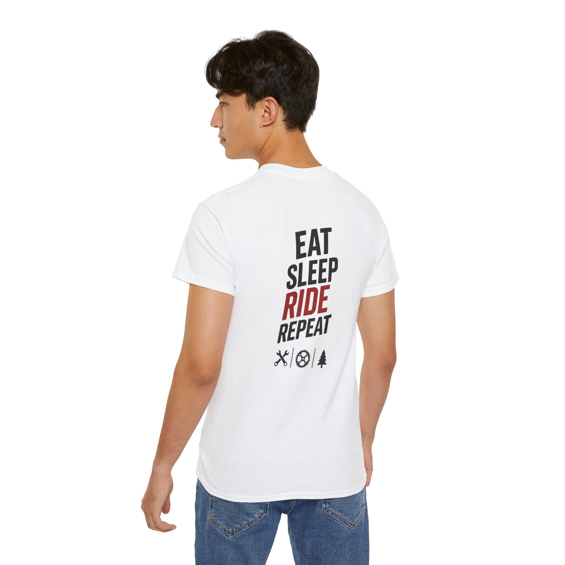 TeeFEVA T-Shirt Eat Sleep Ride Repeat T‑Shirt — Mountain Biking /MTB Tee