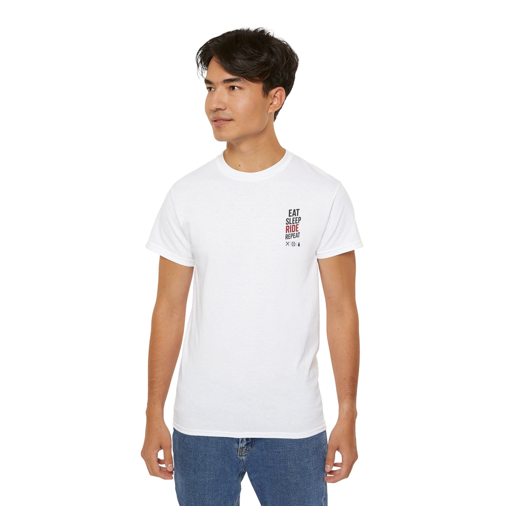 TeeFEVA T-Shirt Eat Sleep Ride Repeat T‑Shirt — Mountain Biking /MTB Tee