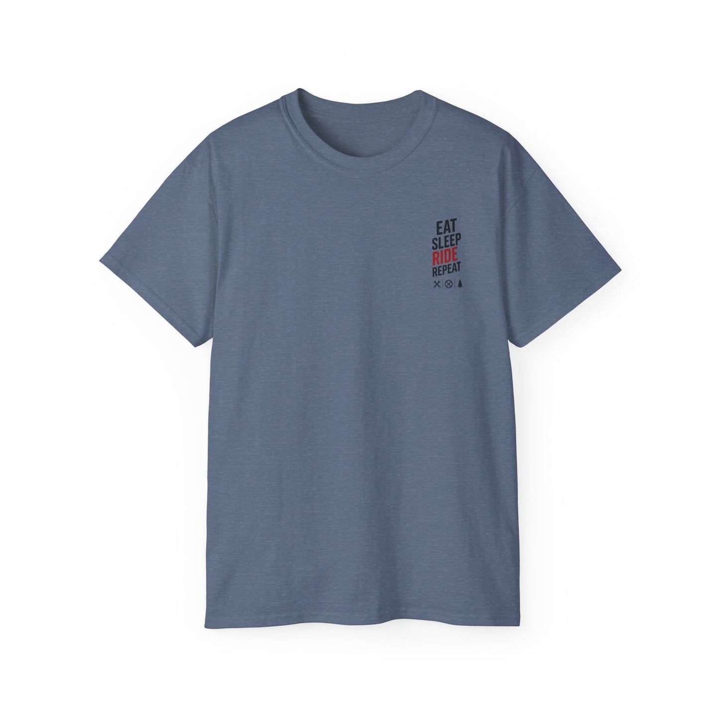 TeeFEVA T-Shirt Eat Sleep Ride Repeat T‑Shirt — Mountain Biking /MTB Tee