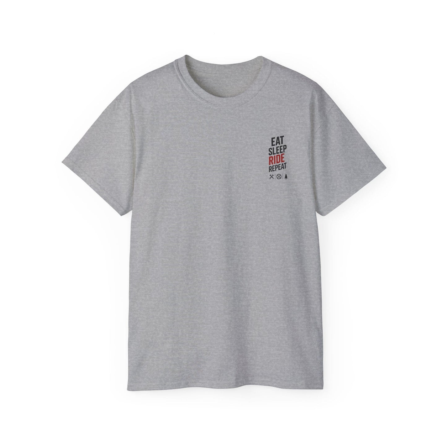 TeeFEVA T-Shirt Eat Sleep Ride Repeat T‑Shirt — Mountain Biking /MTB Tee