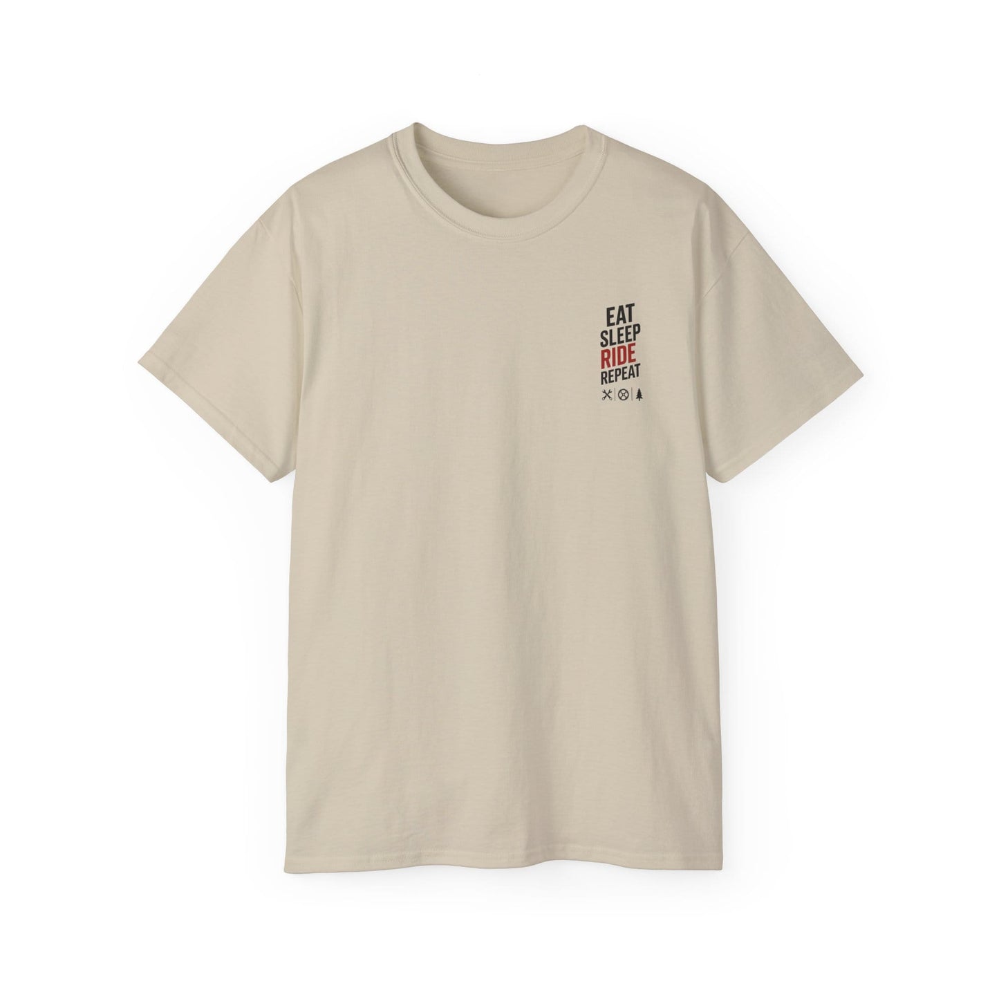 TeeFEVA T-Shirt Eat Sleep Ride Repeat T‑Shirt — Mountain Biking /MTB Tee