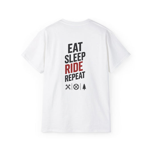 TeeFEVA T-Shirt Eat Sleep Ride Repeat T‑Shirt — Mountain Biking /MTB Tee