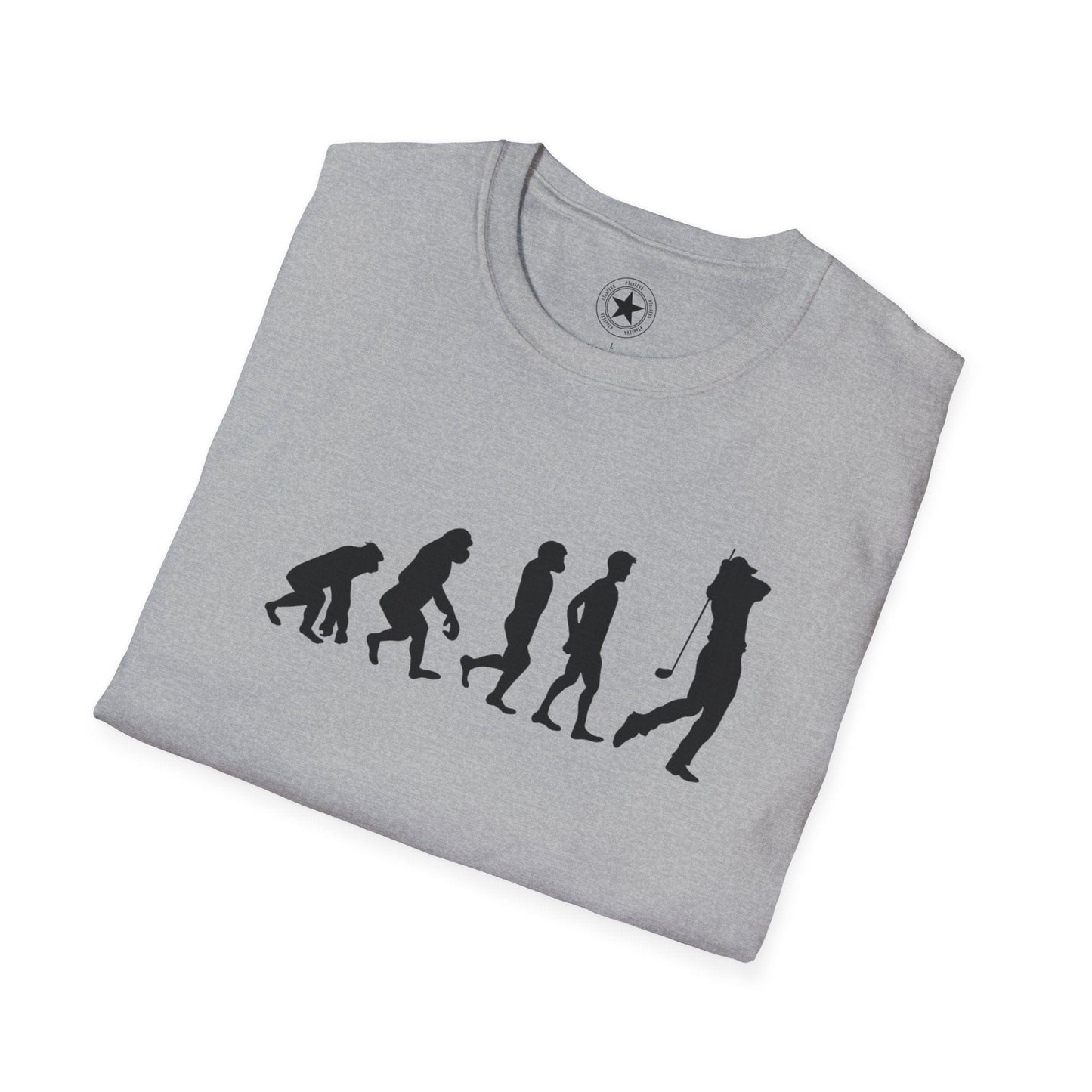 TeeFEVA T-Shirt Evolution Golf (5 Step) : Great Golf Lover T-Shirt, Unisex Soft & Comfortable