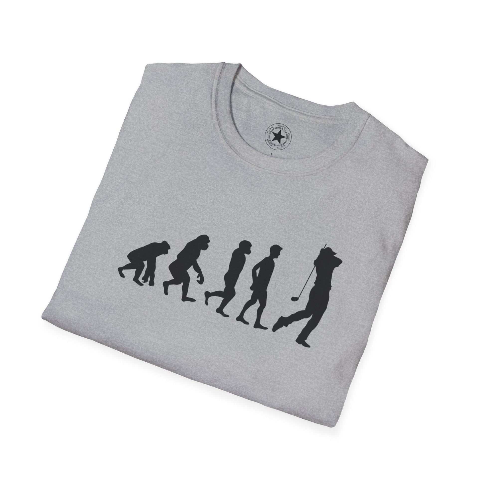 TeeFEVA T-Shirt Evolution Golf (5 Step) : Great Golf Lover T-Shirt, Unisex Soft & Comfortable