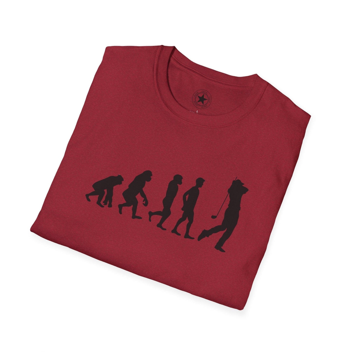 TeeFEVA T-Shirt Evolution Golf (5 Step) : Great Golf Lover T-Shirt, Unisex Soft & Comfortable