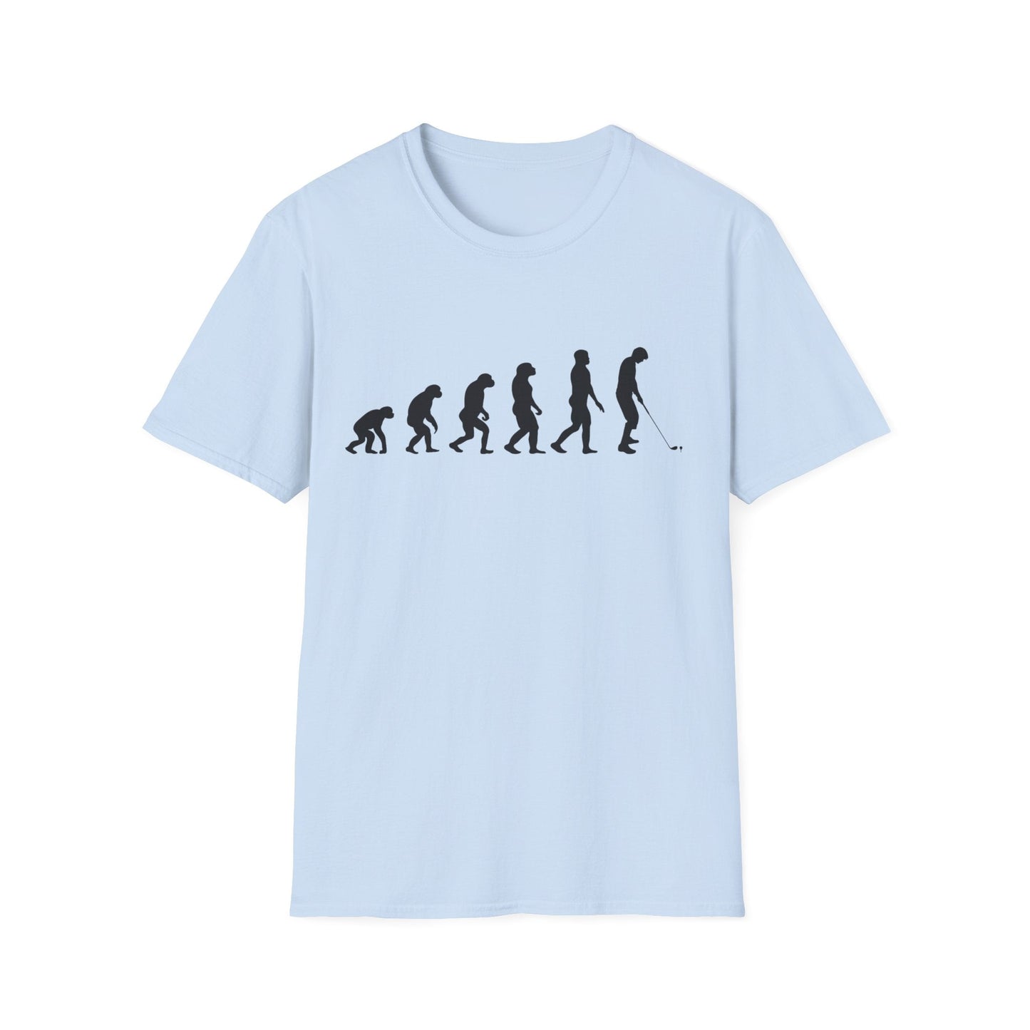 TeeFEVA T-Shirt Evolution Golf (6 Step) : Great Golf Lover T-Shirt, Unisex Soft & Comfortable