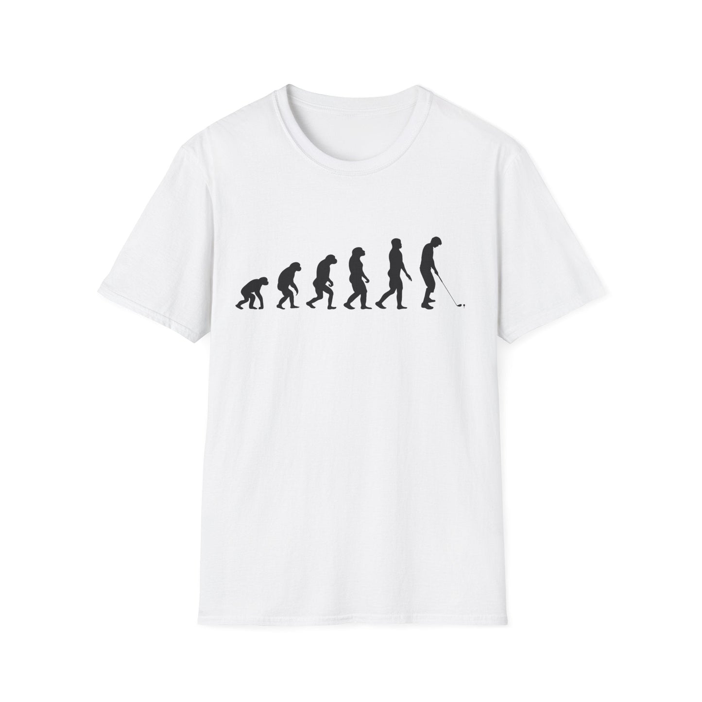 TeeFEVA T-Shirt Evolution Golf (6 Step) : Great Golf Lover T-Shirt, Unisex Soft & Comfortable