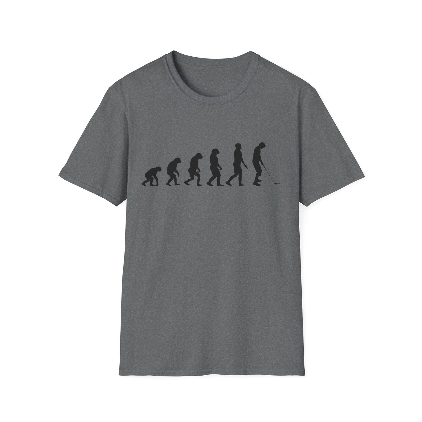 TeeFEVA T-Shirt Evolution Golf (6 Step) : Great Golf Lover T-Shirt, Unisex Soft & Comfortable