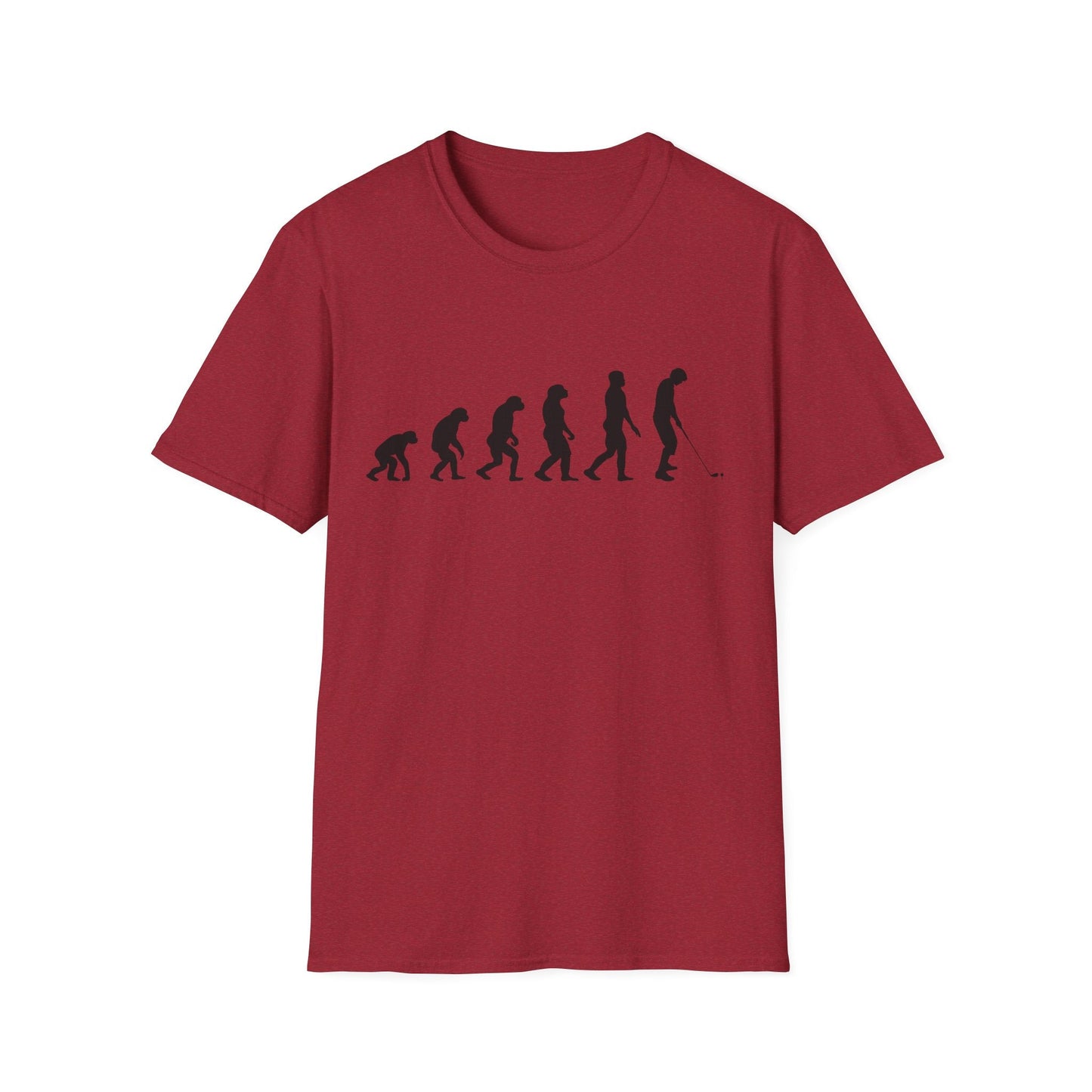 TeeFEVA T-Shirt Evolution Golf (6 Step) : Great Golf Lover T-Shirt, Unisex Soft & Comfortable