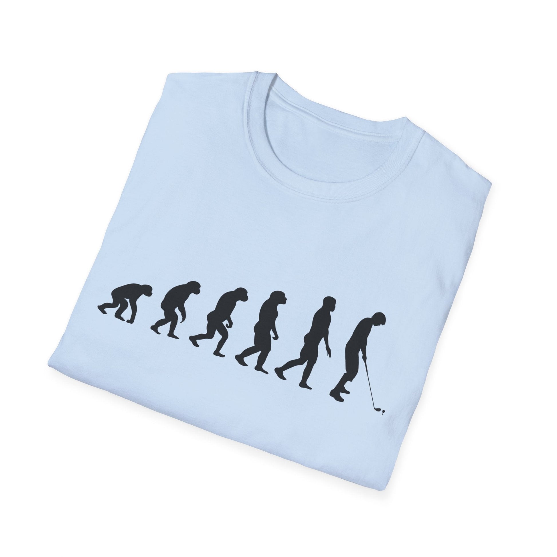 TeeFEVA T-Shirt Evolution Golf (6 Step) : Great Golf Lover T-Shirt, Unisex Soft & Comfortable