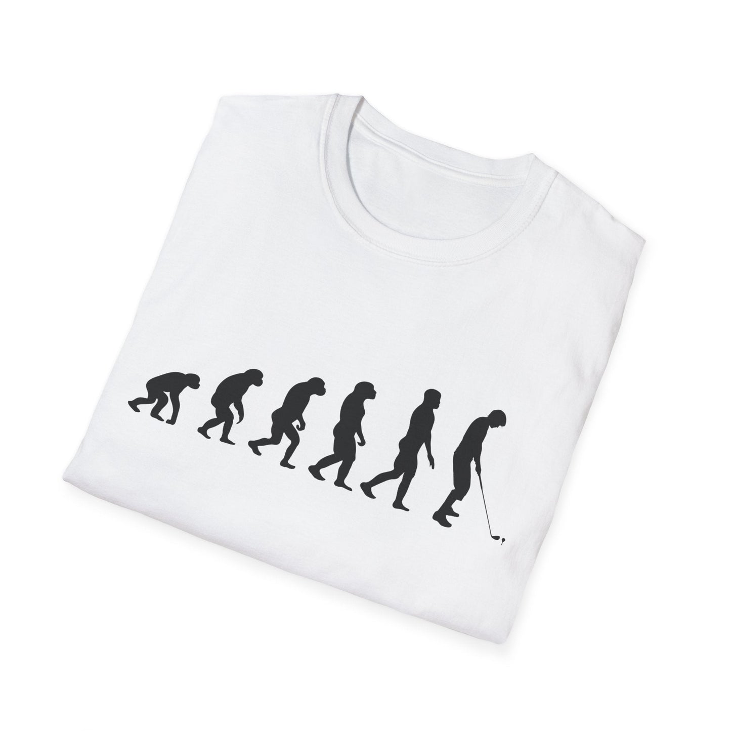 TeeFEVA T-Shirt Evolution Golf (6 Step) : Great Golf Lover T-Shirt, Unisex Soft & Comfortable
