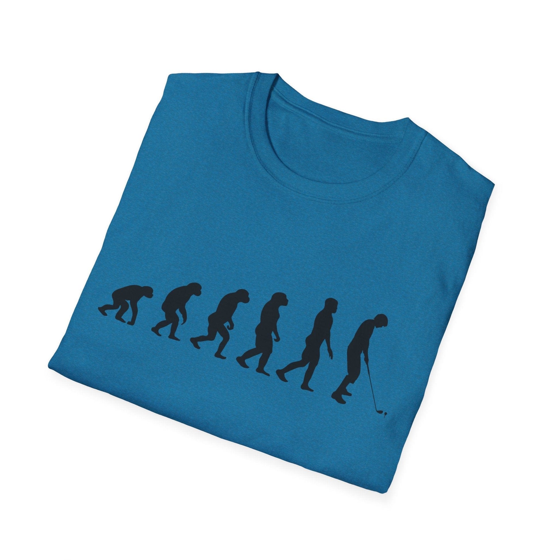 TeeFEVA T-Shirt Evolution Golf (6 Step) : Great Golf Lover T-Shirt, Unisex Soft & Comfortable