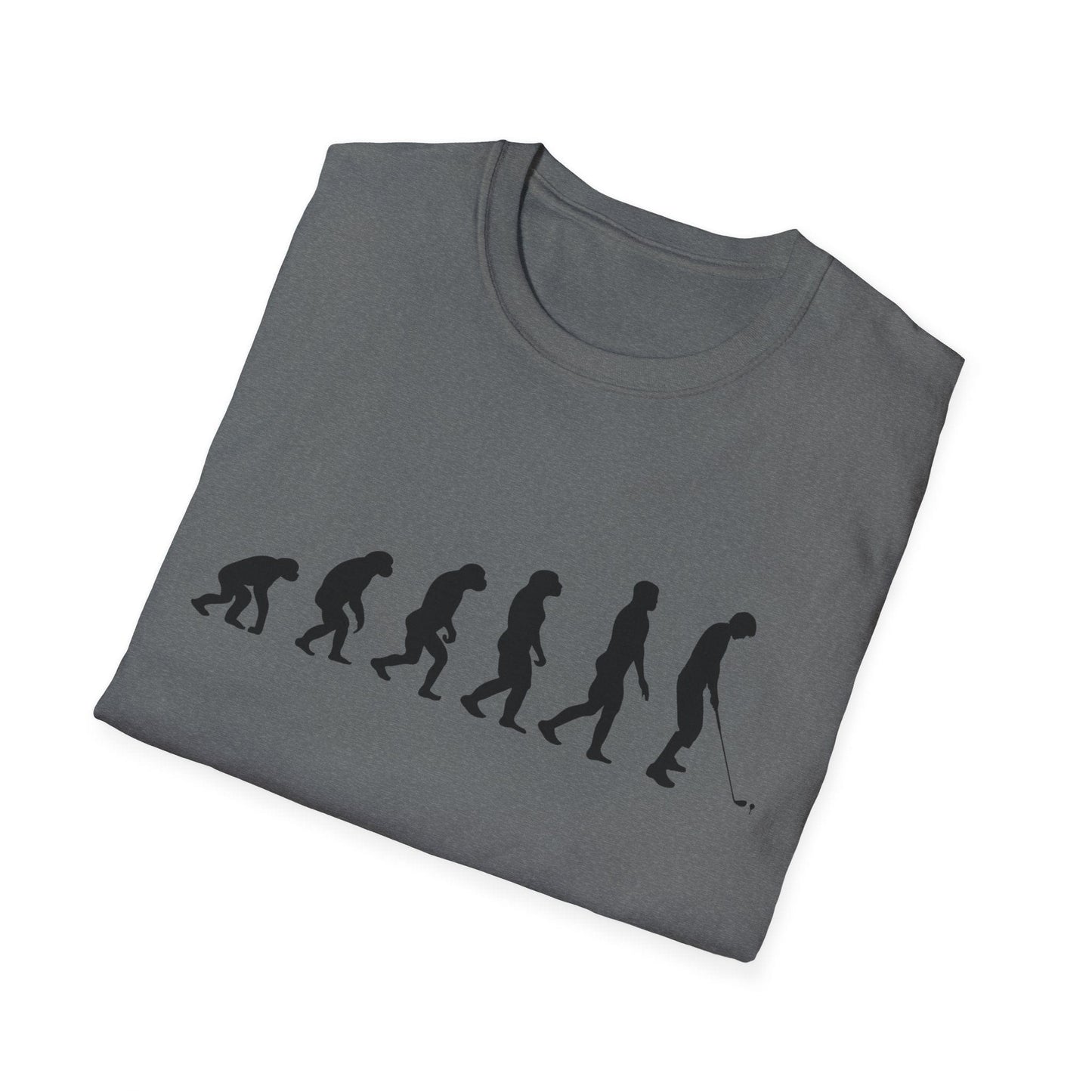 TeeFEVA T-Shirt Evolution Golf (6 Step) : Great Golf Lover T-Shirt, Unisex Soft & Comfortable