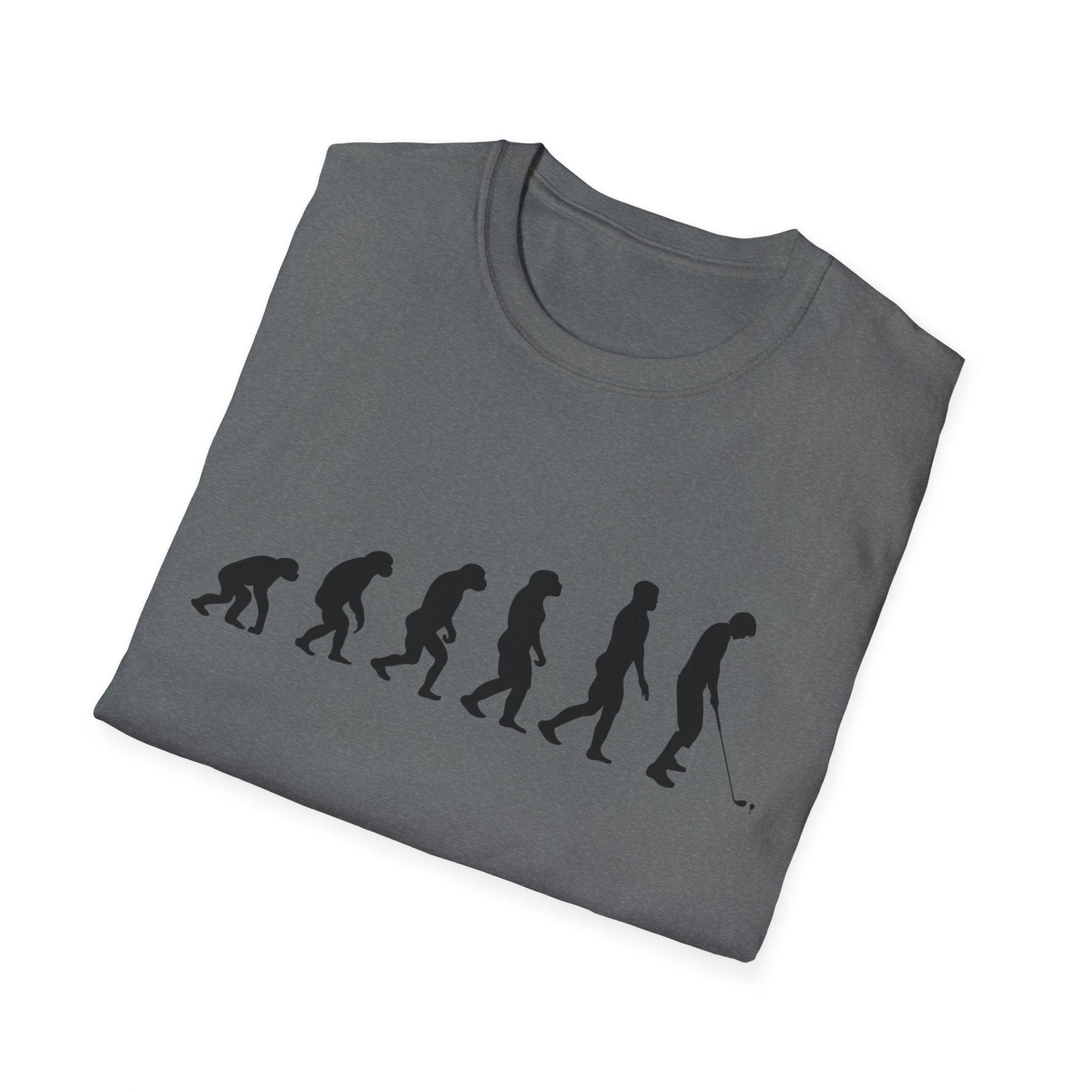 TeeFEVA T-Shirt Evolution Golf (6 Step) : Great Golf Lover T-Shirt, Unisex Soft & Comfortable