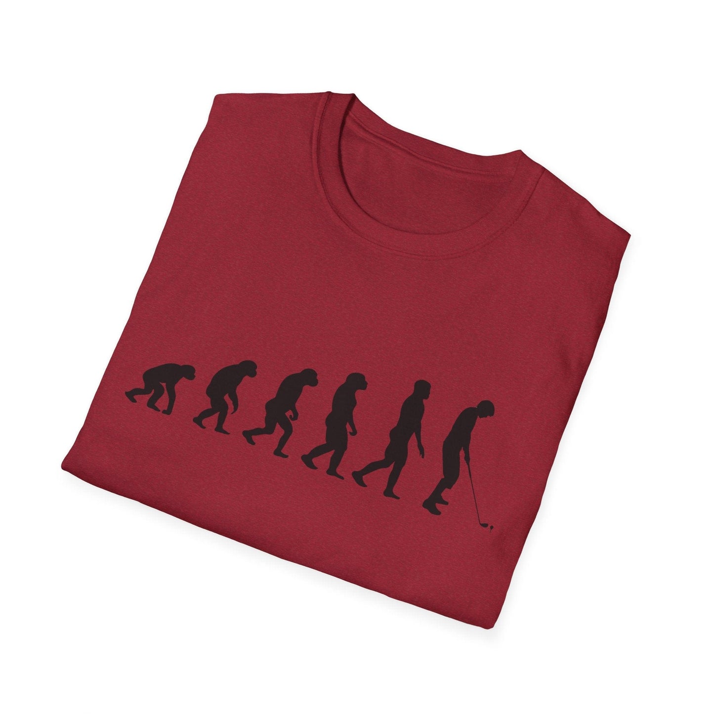 TeeFEVA T-Shirt Evolution Golf (6 Step) : Great Golf Lover T-Shirt, Unisex Soft & Comfortable