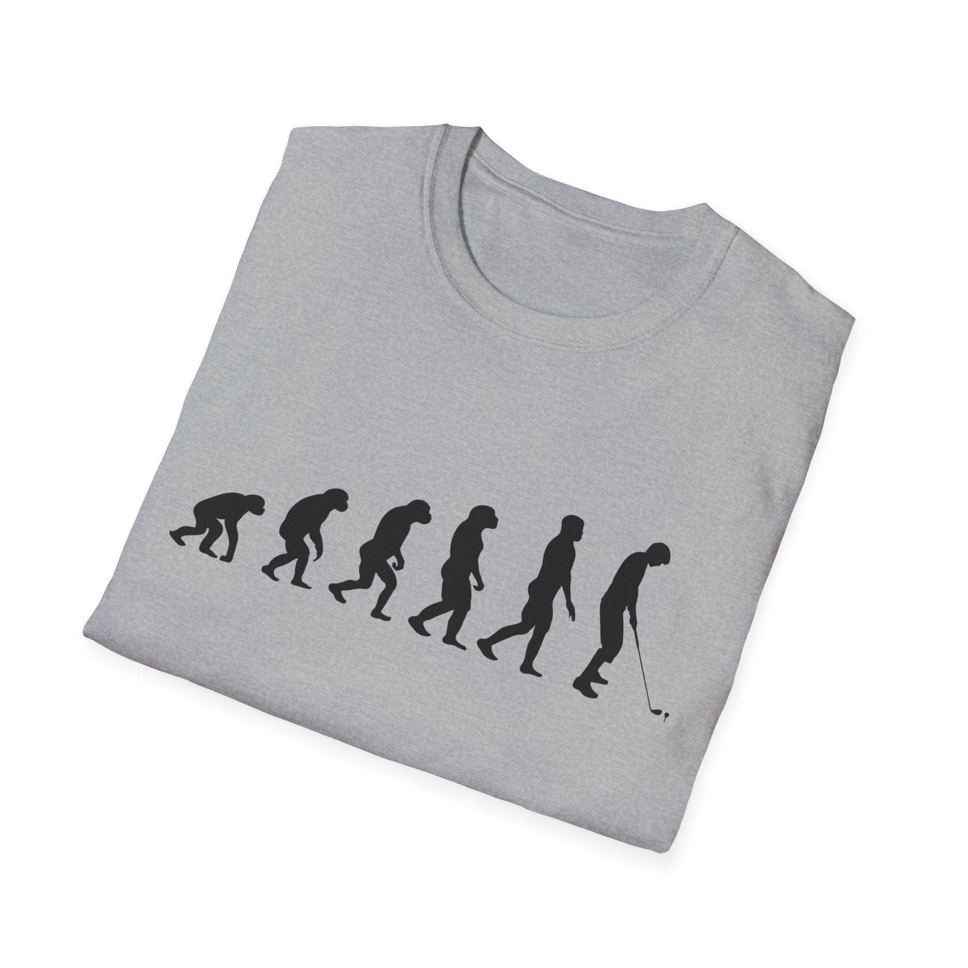 TeeFEVA T-Shirt Evolution Golf (6 Step) : Great Golf Lover T-Shirt, Unisex Soft & Comfortable