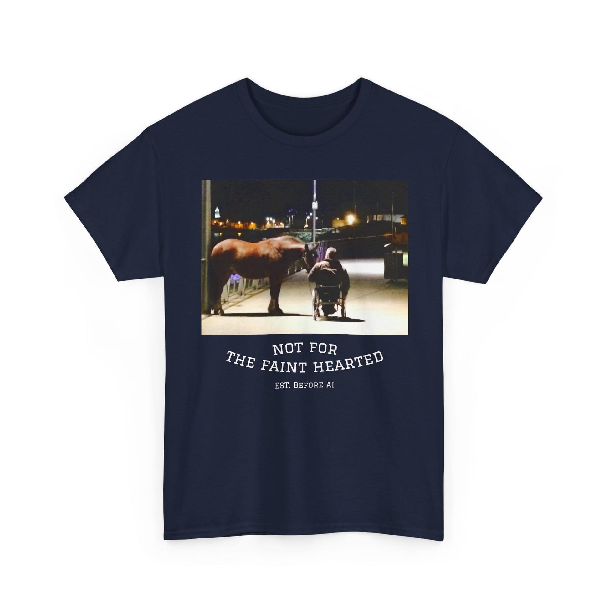 TeeFEVA T-Shirt Vintage Personal Memory Photo Tee — "Not For The Faint Hearted" (Est. Before AI)