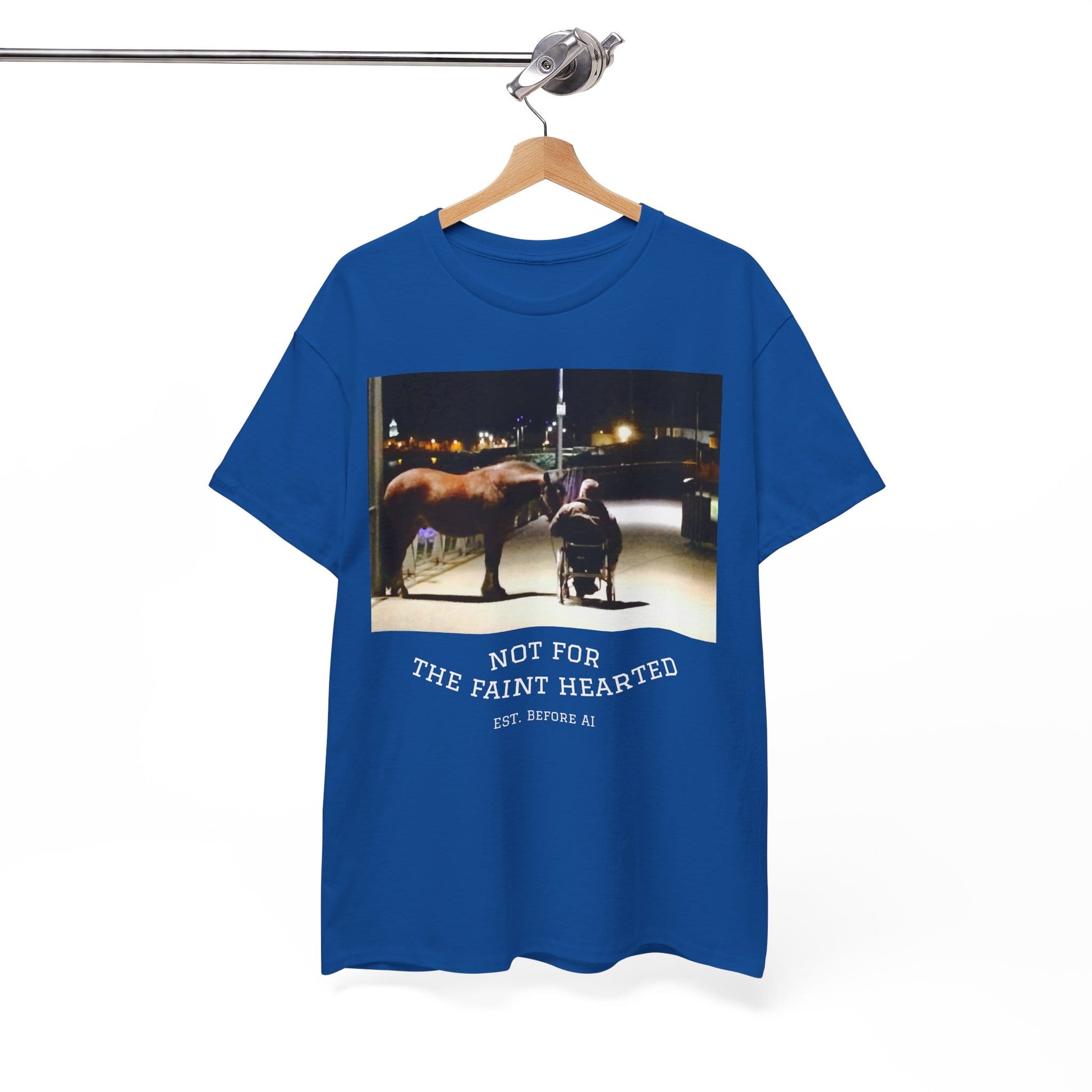 TeeFEVA T-Shirt Vintage Personal Memory Photo Tee — "Not For The Faint Hearted" (Est. Before AI)