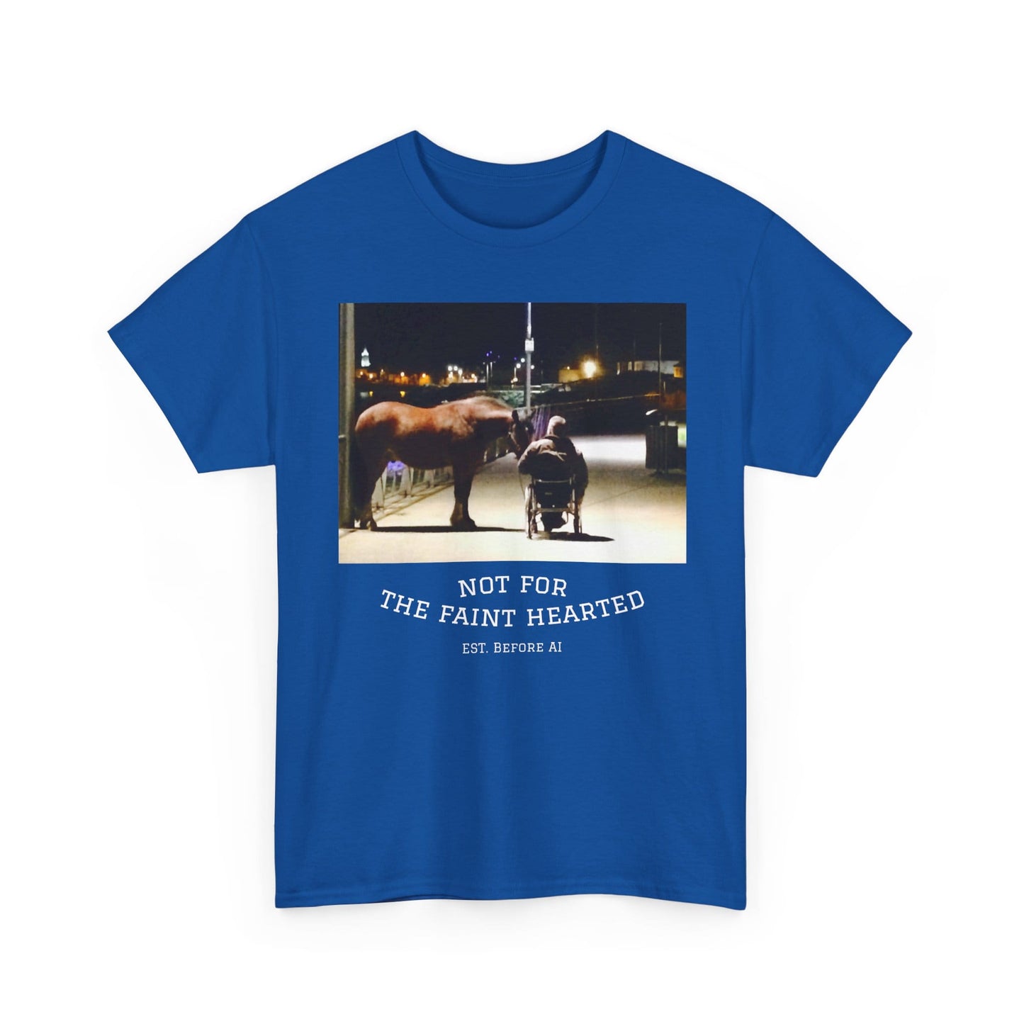 TeeFEVA T-Shirt Vintage Personal Memory Photo Tee — "Not For The Faint Hearted" (Est. Before AI)
