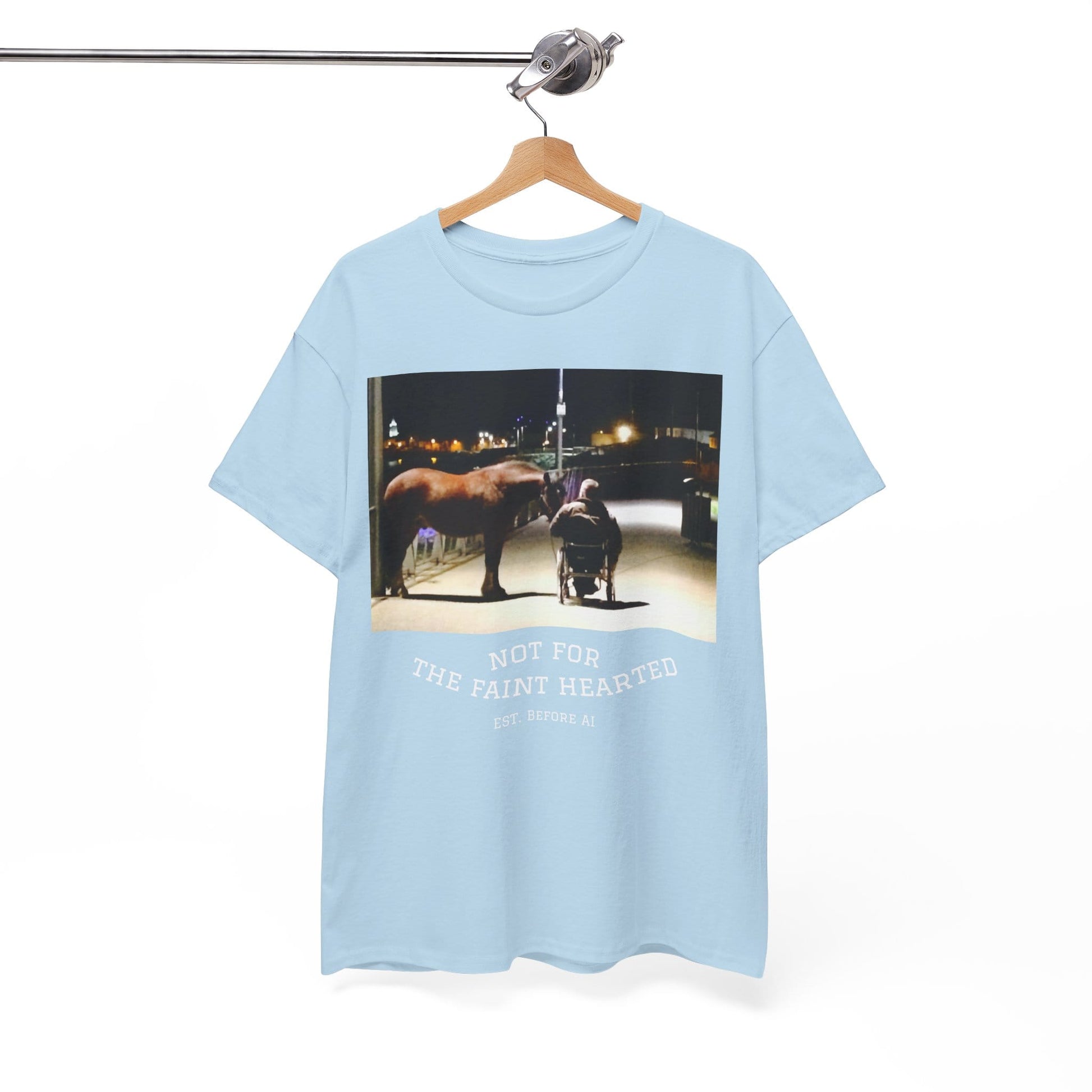 TeeFEVA T-Shirt Vintage Personal Memory Photo Tee — "Not For The Faint Hearted" (Est. Before AI)