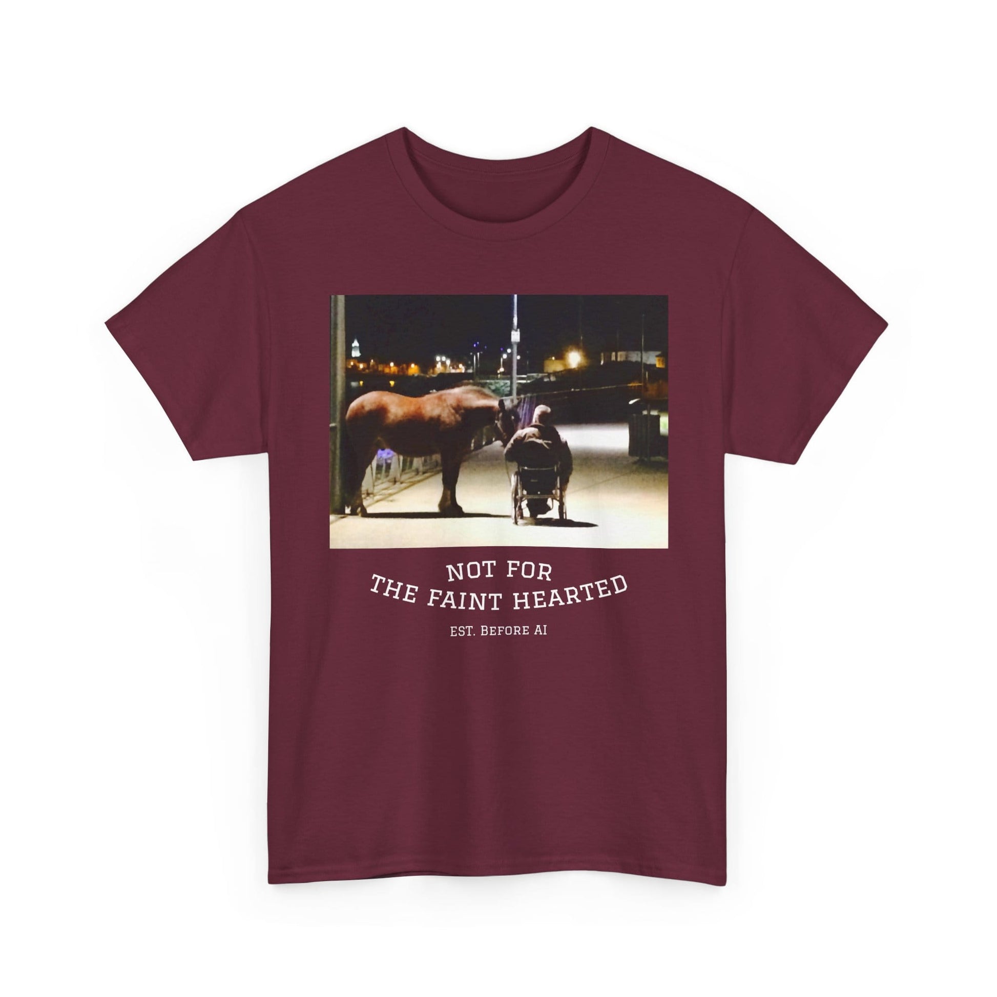 TeeFEVA T-Shirt Vintage Personal Memory Photo Tee — "Not For The Faint Hearted" (Est. Before AI)