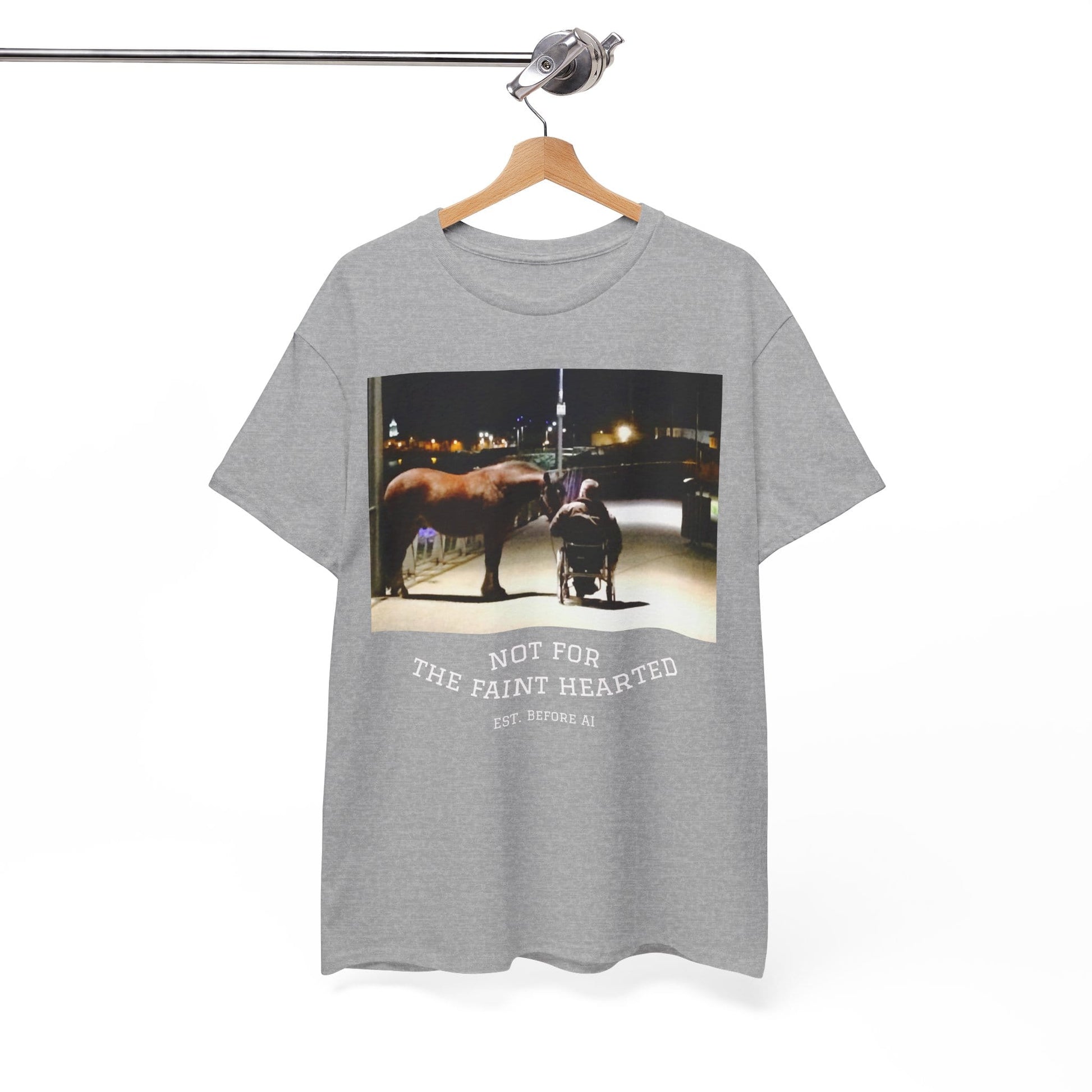 TeeFEVA T-Shirt Vintage Personal Memory Photo Tee — "Not For The Faint Hearted" (Est. Before AI)