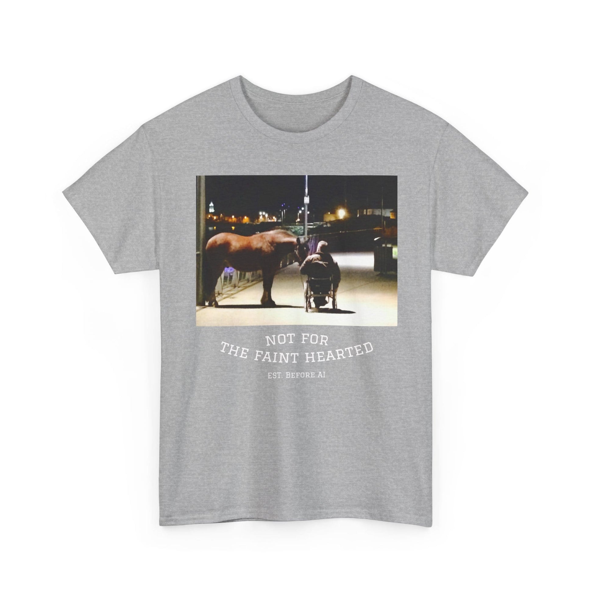 TeeFEVA T-Shirt Vintage Personal Memory Photo Tee — "Not For The Faint Hearted" (Est. Before AI)