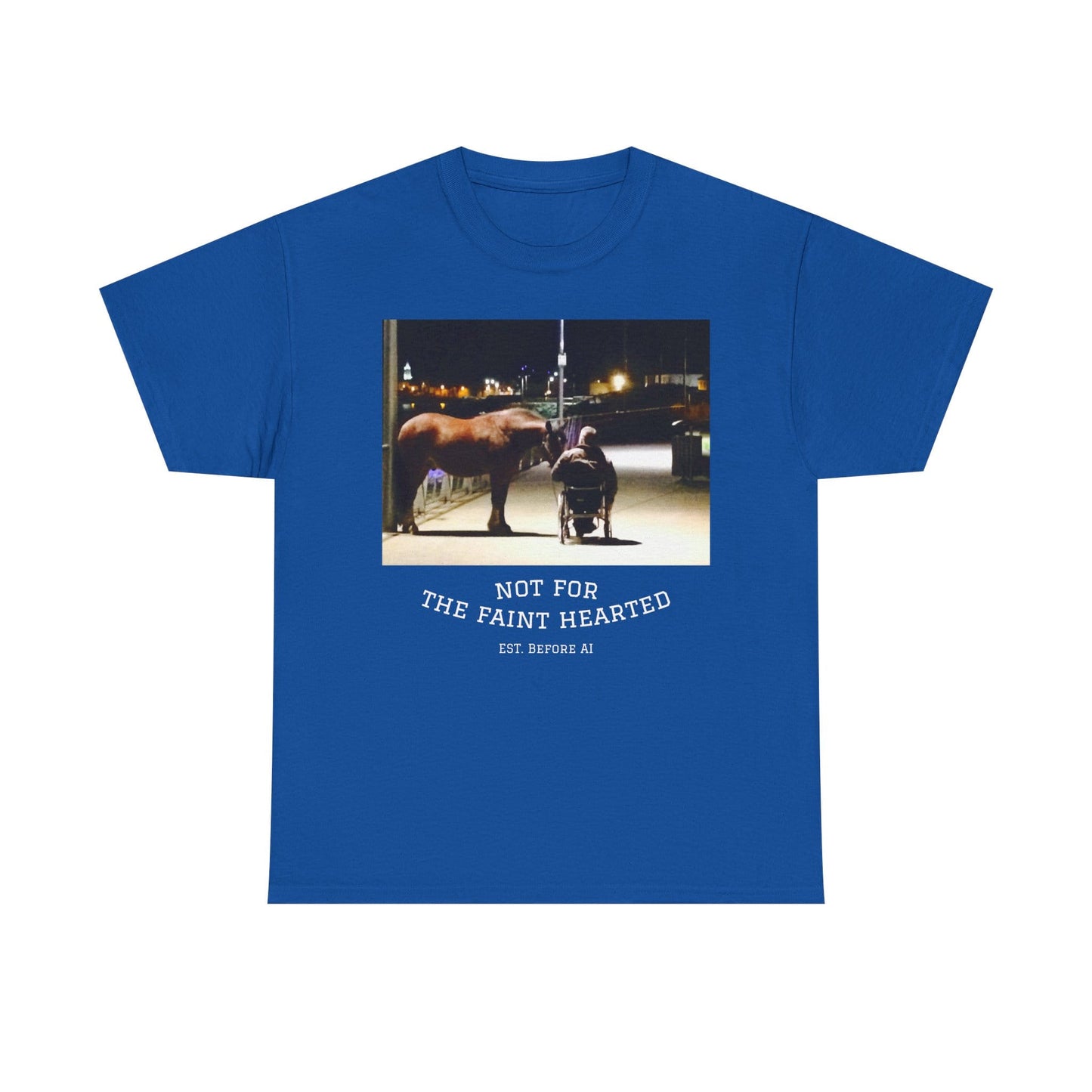 TeeFEVA T-Shirt Vintage Personal Memory Photo Tee — "Not For The Faint Hearted" (Est. Before AI)