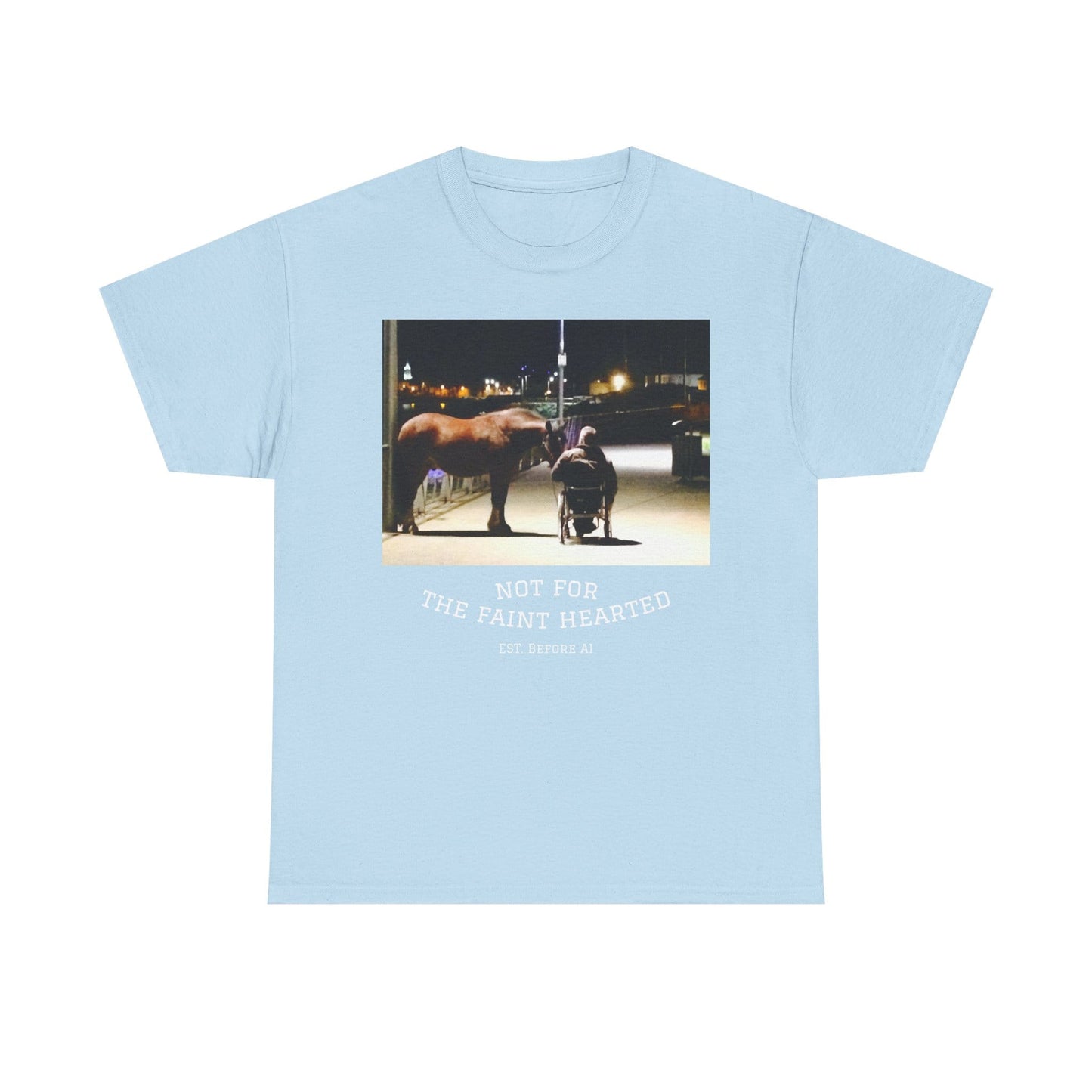 TeeFEVA T-Shirt Vintage Personal Memory Photo Tee — "Not For The Faint Hearted" (Est. Before AI)