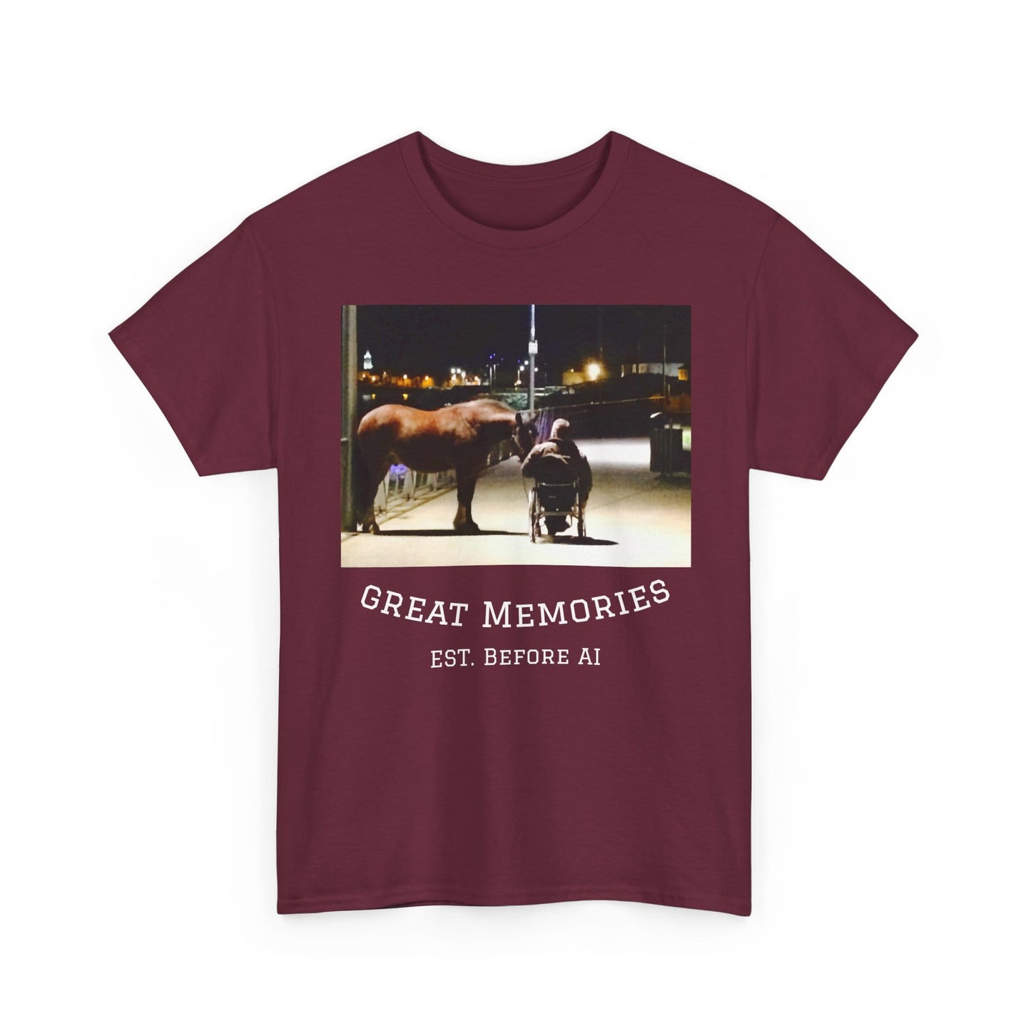 TeeFEVA T-Shirt Vintage Photo Tee — "Great Memories" (Est. Before AI)