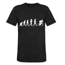 Load image into Gallery viewer, TeeFEVA Unisex Tri-Blend T-Shirt | Bella &amp; Canvas Unisex Tri-Blend T-Shirt - Evolution Bike