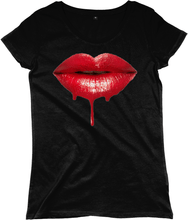 Load image into Gallery viewer, TeeFEVA Clothing Halloween - Women&#39;s T-Shirt - Beautiful Vampire Lips