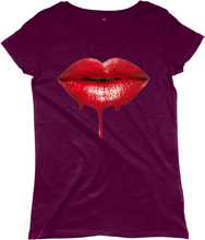 Load image into Gallery viewer, TeeFEVA Clothing Halloween - Women&#39;s T-Shirt - Beautiful Vampire Lips