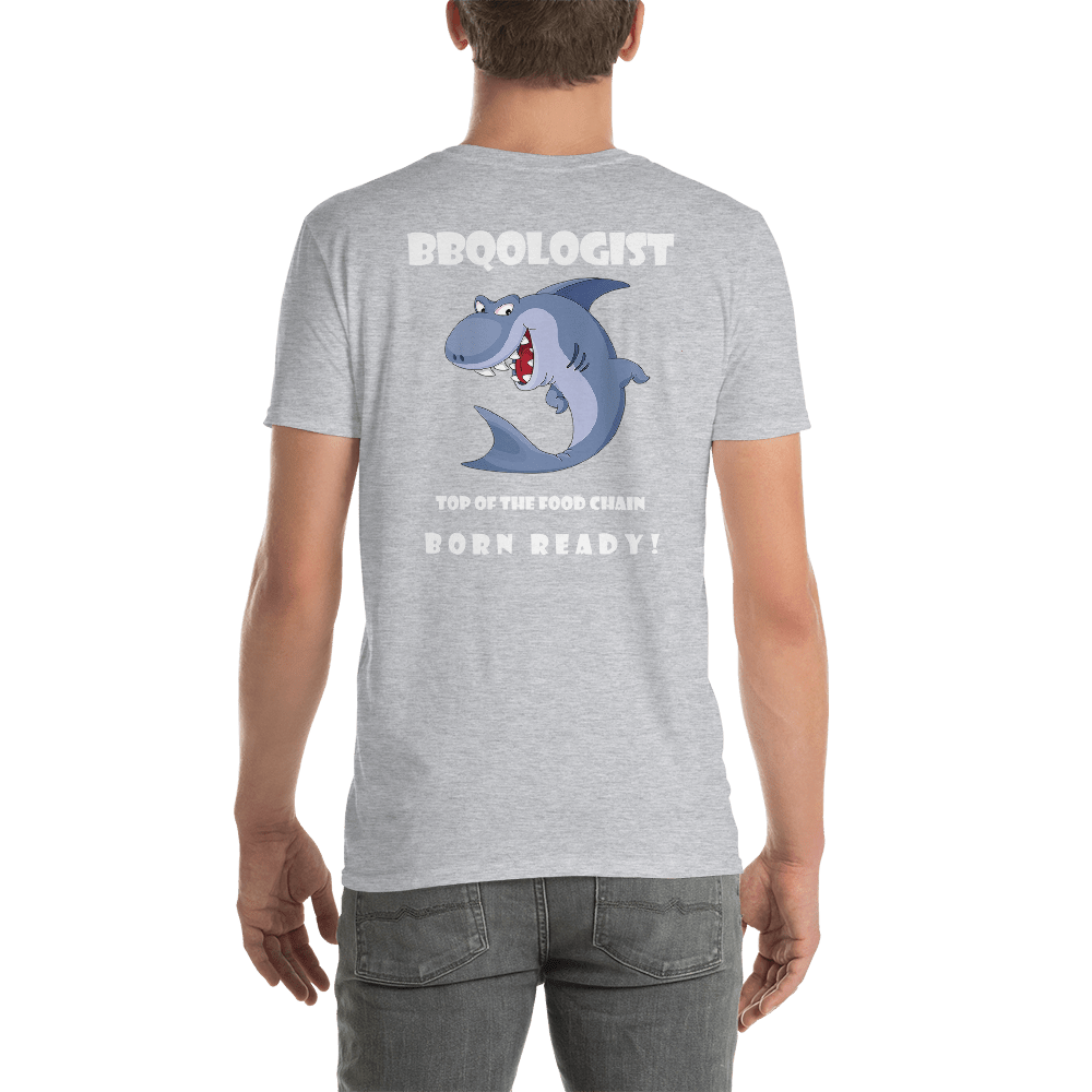 TeeFEVA CookHouse | T-Shirt | BBQOLOGIST - Top Of The Food Chain - Born Ready! (white/graphic)