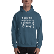 Load image into Gallery viewer, TeeFEVA Hoodie TeeFEVA | Hoodie | Beer | Hoptimist&#39;s - A Better Place With Beer...