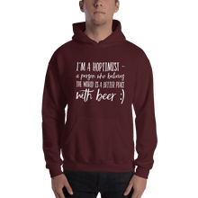 Load image into Gallery viewer, TeeFEVA Hoodie TeeFEVA | Hoodie | Beer | Hoptimist&#39;s - A Better Place With Beer...