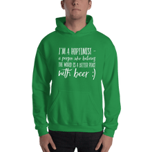 Load image into Gallery viewer, TeeFEVA Hoodie TeeFEVA | Hoodie | Beer | Hoptimist&#39;s - A Better Place With Beer...
