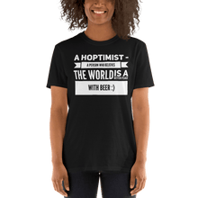 Load image into Gallery viewer, TeeFEVA T-Shirts Funny Beer T-Shirt, The Hoptomist - The Worlds A Better Place With Beer...