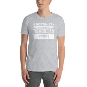 TeeFEVA T-Shirts Funny Beer T-Shirt, The Hoptomist - The Worlds A Better Place With Beer...