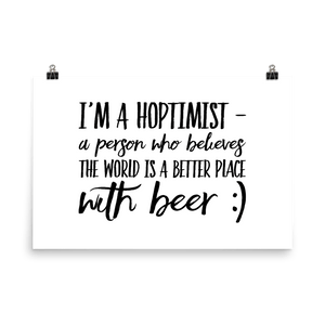 TeeFEVA TeeFEVA | Poster | Beer | Hoptimist's - A Better Place With Beer...Poster