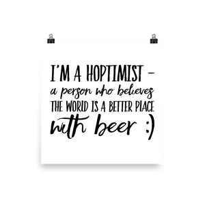 TeeFEVA TeeFEVA | Poster | Beer | Hoptimist's - A Better Place With Beer...Poster