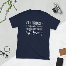 Load image into Gallery viewer, TeeFEVA TeeFEVA | T-Shirt | Beer | Hoptimist&#39;s - A Better Place With Beer...