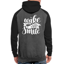 Load image into Gallery viewer, TeeFEVA Unisex Baseball Hoodie | AWDis Unisex Baseball Hoodie | Wake Up &amp; Smile