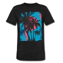 Load image into Gallery viewer, TeeFEVA Unisex Tri-Blend T-Shirt | Bella &amp; Canvas Unisex Summer T-Shirt | Palms on blue sky