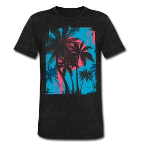 TeeFEVA Unisex Tri-Blend T-Shirt | Bella & Canvas Unisex Summer T-Shirt | Palms on blue sky