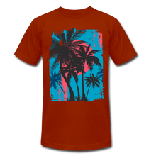 Load image into Gallery viewer, TeeFEVA Unisex Tri-Blend T-Shirt | Bella &amp; Canvas Unisex Summer T-Shirt | Palms on blue sky