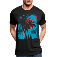 Load image into Gallery viewer, TeeFEVA Unisex Tri-Blend T-Shirt | Bella &amp; Canvas Unisex Summer T-Shirt | Palms on blue sky