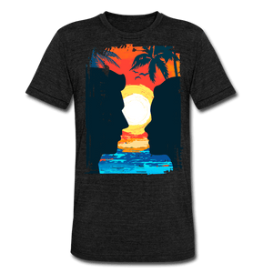 TeeFEVA Unisex Tri-Blend T-Shirt | Bella & Canvas Unisex Summer T-Shirt | Silhouette yellow sun
