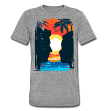 Load image into Gallery viewer, TeeFEVA Unisex Tri-Blend T-Shirt | Bella &amp; Canvas Unisex Summer T-Shirt | Silhouette yellow sun
