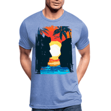Load image into Gallery viewer, TeeFEVA Unisex Tri-Blend T-Shirt | Bella &amp; Canvas Unisex Summer T-Shirt | Silhouette yellow sun